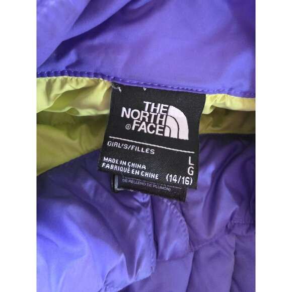 The North Face 550 Fill Down Puffer Jacket Purple Girls 14 - Picture 7 of 9